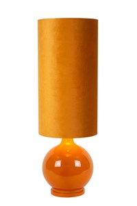 Lucide ESTERAD - Floor lamp - Ø 34 cm - 1xE27 - Ocher Yellow on 4