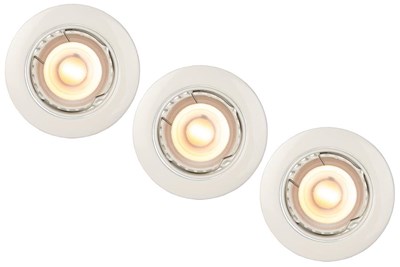 Lucide FOCUS - Recessed spotlight - Ø 8,1 cm - LED Dim. - GU10 - 3x5W 3000K - White - Set of 3