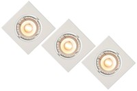 Lucide FOCUS - Recessed spotlight - LED Dim. - GU10 - 3x5W 3000K - White - Set of 3 on 1