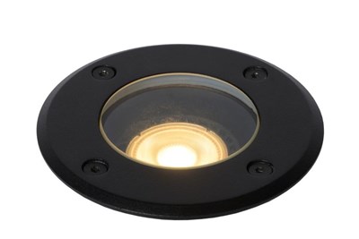 Lucide BILTIN - Spot de sol Intérieur/Extérieur - Ø 10,8 cm - 1xGU10 - IP67 - Noir