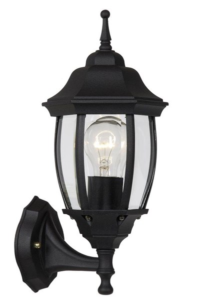 Lucide TIRENO - Wandlamp Binnen/Buiten - 1xE27 - IP44 - Zwart