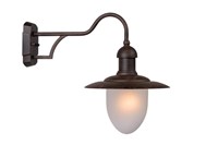 Lucide ARUBA - Wall light Indoor/Outdoor - 1xE27 - IP44 - Rust Brown on 7