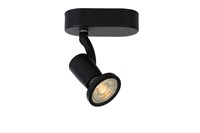 Lucide JASTER-LED - Ceiling spotlight - LED - GU10 - 1x5W 2700K - Black on