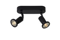 Lucide JASTER-LED - Ceiling spotlight - LED - GU10 - 2x5W 2700K - Black on