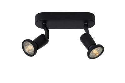 Lucide JASTER-LED - Ceiling spotlight - LED - GU10 - 2x5W 2700K - Black