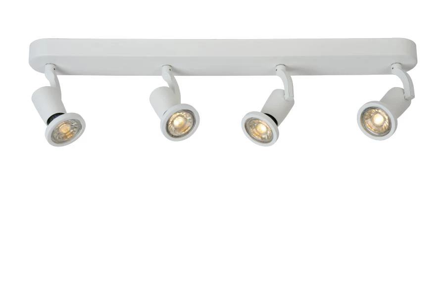 Lucide JASTER-LED - Spot plafond - LED - GU10 - 4x5W 2700K - Blanc - allumé 1