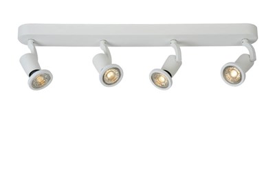 Lucide JASTER-LED - Spot plafond - LED - GU10 - 4x5W 2700K - Blanc