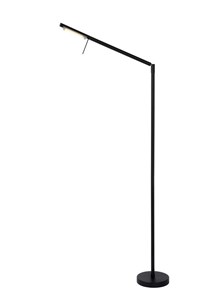Lucide BERGAMO - Leeslamp - LED Dimb. - 1x6,9W 3000K - Zwart aan