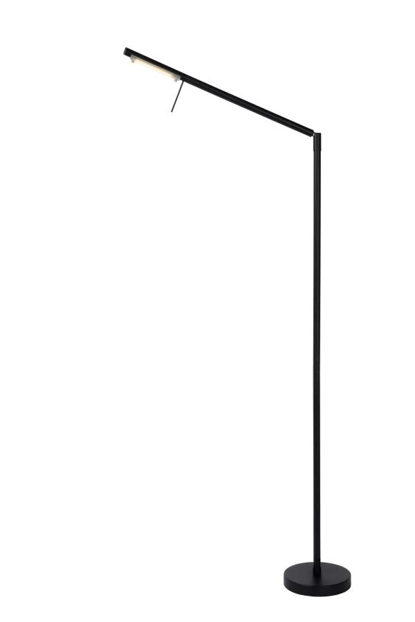 Lucide BERGAMO - Leeslamp - LED Dimb. - 1x6,9W 3000K - Zwart - aan