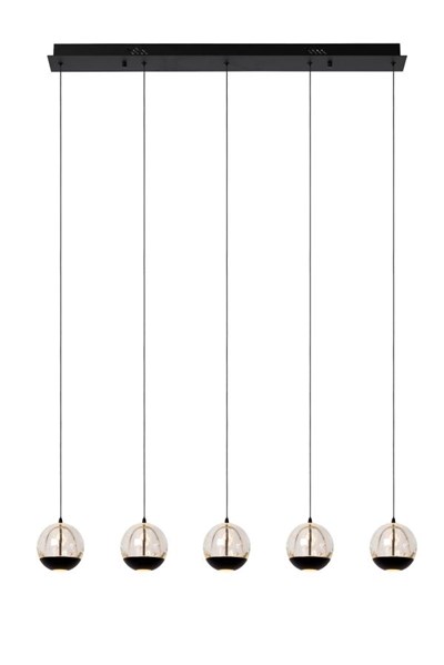 Lucide SENTUBAL - Pendant light - LED Dim. - 5x5,3W 2700K - Black