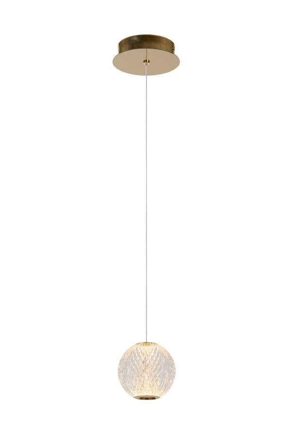 Lucide CINTRA - Hanglamp - Ø 14 cm - LED - 1x5,7W 2700K - Transparant - aan