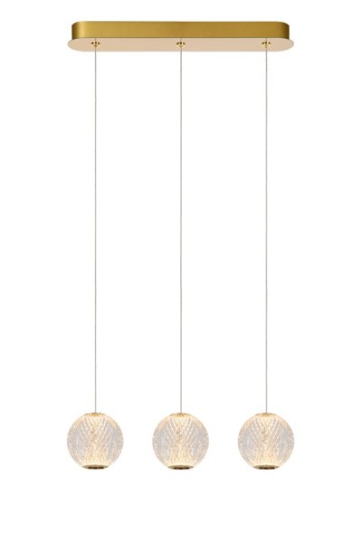 Lucide CINTRA - Lámpara colgante - LED Regul. - 3x4,7W 2700K - Transparente