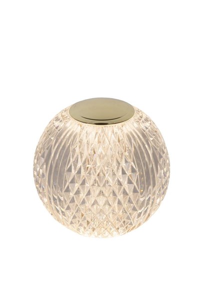 Lucide CINTRA - Rechargeable Table lamp - Battery - Ø 11 cm - LED Dim. - 1x2W 2700K - 3 StepDim - Transparant