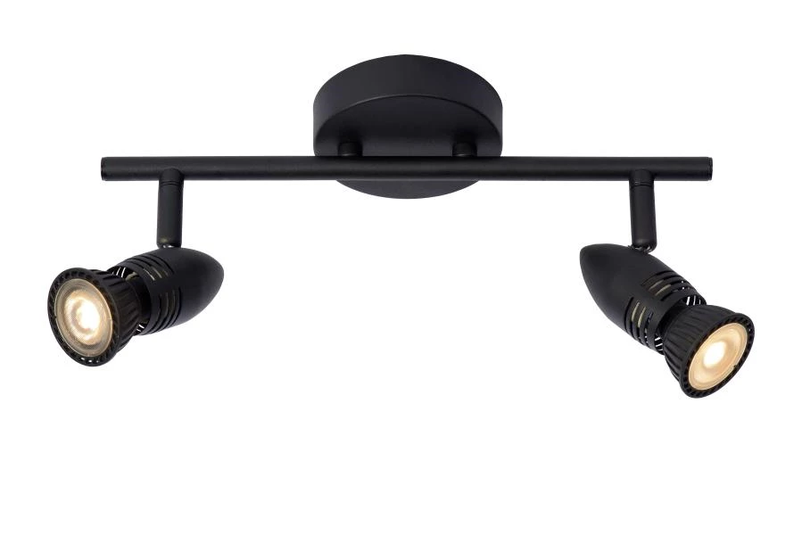 Lucide CARO - Ceiling spotlight - 2xGU10 - Black - on