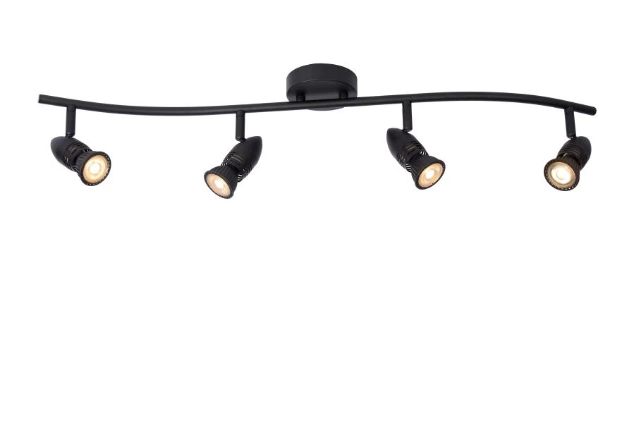 Lucide CARO - Ceiling spotlight - 4xGU10 - Black - on