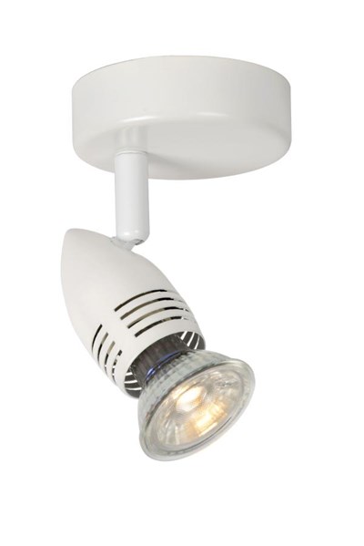 Lucide CARO-LED - Spot plafond - Ø 9 cm - LED - GU10 - 1x5W 2700K - Blanc
