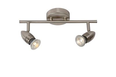 Lucide CARO-LED - Foco de techo - LED - GU10 - 2x5W 2700K - Cromo mate