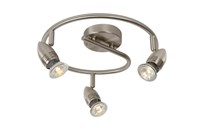 Lucide CARO-LED - Foco de techo - Ø 31 cm - LED - GU10 - 3x5W 2700K - Cromo mate AAN 2