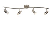 Lucide CARO-LED - Ceiling spotlight - LED - GU10 - 4x5W 2700K - Satin Chrome on 2