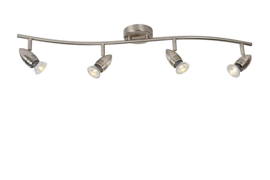 Lucide CARO-LED - Spot plafond - LED - GU10 - 4x5W 2700K - Chrome Dépoli - AAN 2