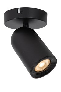 Lucide PUNCH - Ceiling spotlight - 1xGU10 - Black on