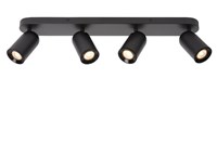 Lucide PUNCH - Ceiling spotlight - 4xGU10 - Black on