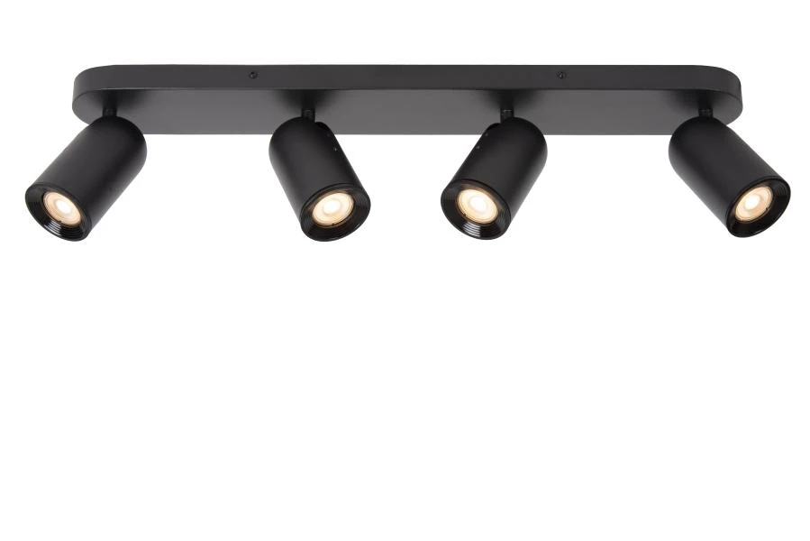 Lucide PUNCH - Ceiling spotlight - 4xGU10 - Black - on