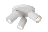 Lucide PUNCH - Ceiling spotlight - Ø 21 cm - 3xGU10 - White on 1