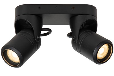 Lucide NIORT - Ceiling spotlight Outdoor - 2xGU10 - IP44 - Black