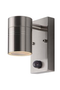 Lucide ARNE-LED IR - Wandspot / Wandlamp Binnen/Buiten - Ø 6,3 cm - LED - GU10 - 1x5W 2700K - IP44 - Bewegingssensor - Mat chroom aan 2