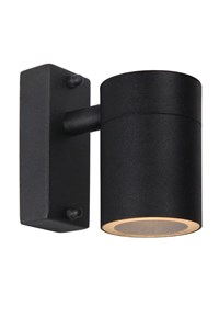 Lucide ARNE-LED - Foco de pared / Lámpara de pared Dentro/Fuera - Ø 6,3 cm - LED - GU10 - 1x5W 2700K - IP44 - Negro AAN