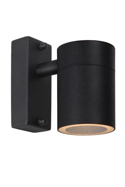 Lucide ARNE-LED - Wandspot / Wandlamp Binnen/Buiten - Ø 6,3 cm - LED - GU10 - 1x5W 2700K - IP44 - Zwart