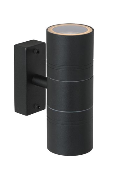 Lucide ARNE-LED - Wall spotlight / Wall light Indoor/Outdoor - Ø 6,3 cm - LED - GU10 - 2x5W 2700K - IP44 - Black