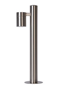 Lucide ARNE-LED - Bollard light - Ø 6,3 cm - LED - GU10 - 1x5W 2700K - IP44 - Satin Chrome on 2