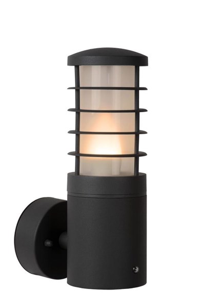 Lucide SOLID - Wall light Outdoor - Ø 9 cm - 1xE27 - IP54 - Anthracite