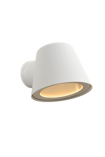 Lucide DINGO-LED - Wall light Outdoor - LED Dim. - GU10 - 1x5W 3000K - IP44 - White