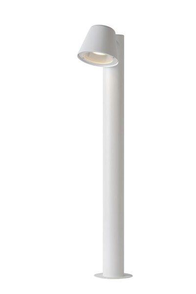 Lucide DINGO-LED - Borne extérieur - LED Dim. - GU10 - 1x5W 3000K - IP44 - Blanc