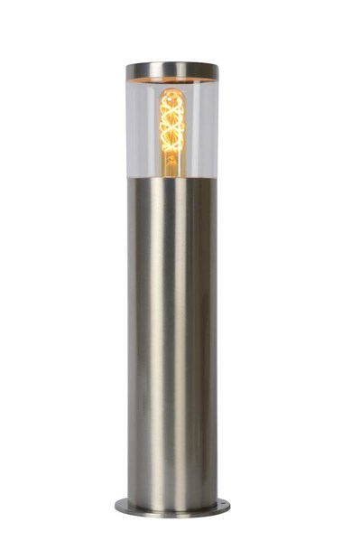 Lucide FEDOR - Bollard light - 1xE27 - IP44 - Satin Chrome