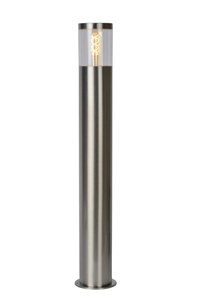 Lucide FEDOR - Bollard light - 1xE27 - IP44 - Satin Chrome on 2