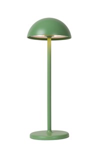 Lucide JOY - wiederaufladbare Tischlampe Außen - Akku/Batterie - Ø 12 cm - LED Dim. - 1x1,5W 3000K - IP54 - Grün EINgeschaltet 3