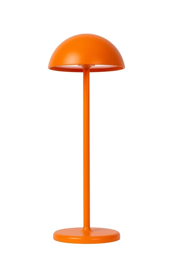 Lucide JOY - Rechargeable Table lamp Outdoor - Battery - Ø 12 cm - LED Dim. - 1x1,5W 3000K - IP54 - Orange - on 3