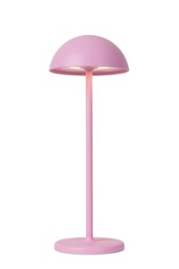 Lucide JOY - Oplaadbare Tafellamp Binnen/Buiten - Accu/Batterij - Ø 12 cm - LED Dimb. - 1x1,5W 3000K - IP54 - Roze aan 6