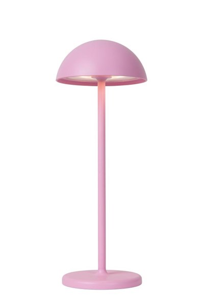 Lucide JOY - Rechargeable Table lamp Indoor/Outdoor - Battery pack/batteries - Ø 12 cm - LED Dim. - 1x1,5W 3000K - IP54 - Pink