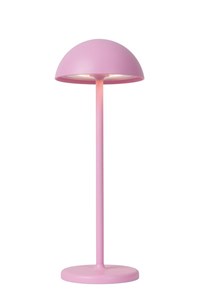 Lucide JOY - Lampe de table Extérieur Rechargeable - Batterie - Ø 12 cm - LED Dim. - 1x1,5W 3000K - IP54 - Rose allumé 6