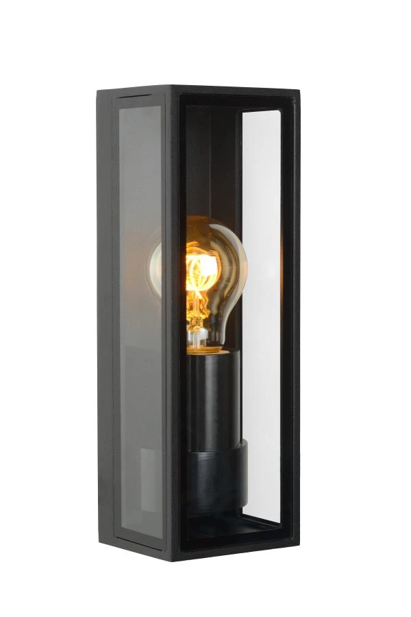Lucide DUKAN - Wall light Outdoor - 1xE27 - IP65 - Black - on