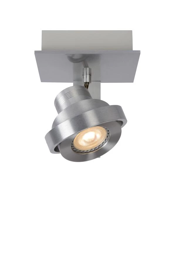 Lucide LANDA - Plafondspot - LED Dim to warm - GU10 - 1x5W 2200K/3000K - Mat chroom - aan 2