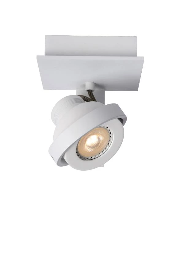 Lucide LANDA - Spot plafond - LED Dim to warm - GU10 - 1x5W 2200K/3000K - Blanc - allumé 1