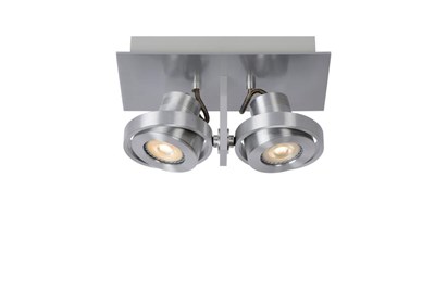 Lucide LANDA - Ceiling spotlight - LED Dim to warm - GU10 - 2x5W 2200K/3000K - Satin Chrome