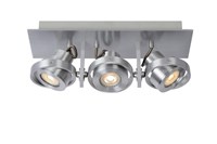 Lucide LANDA - Plafondspot - LED Dim to warm - GU10 - 3x5W 2200K/3000K - Mat chroom aan 2