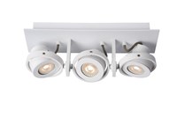 Lucide LANDA - Plafondspot - LED Dim to warm - GU10 - 3x5W 2200K/3000K - Wit aan 1